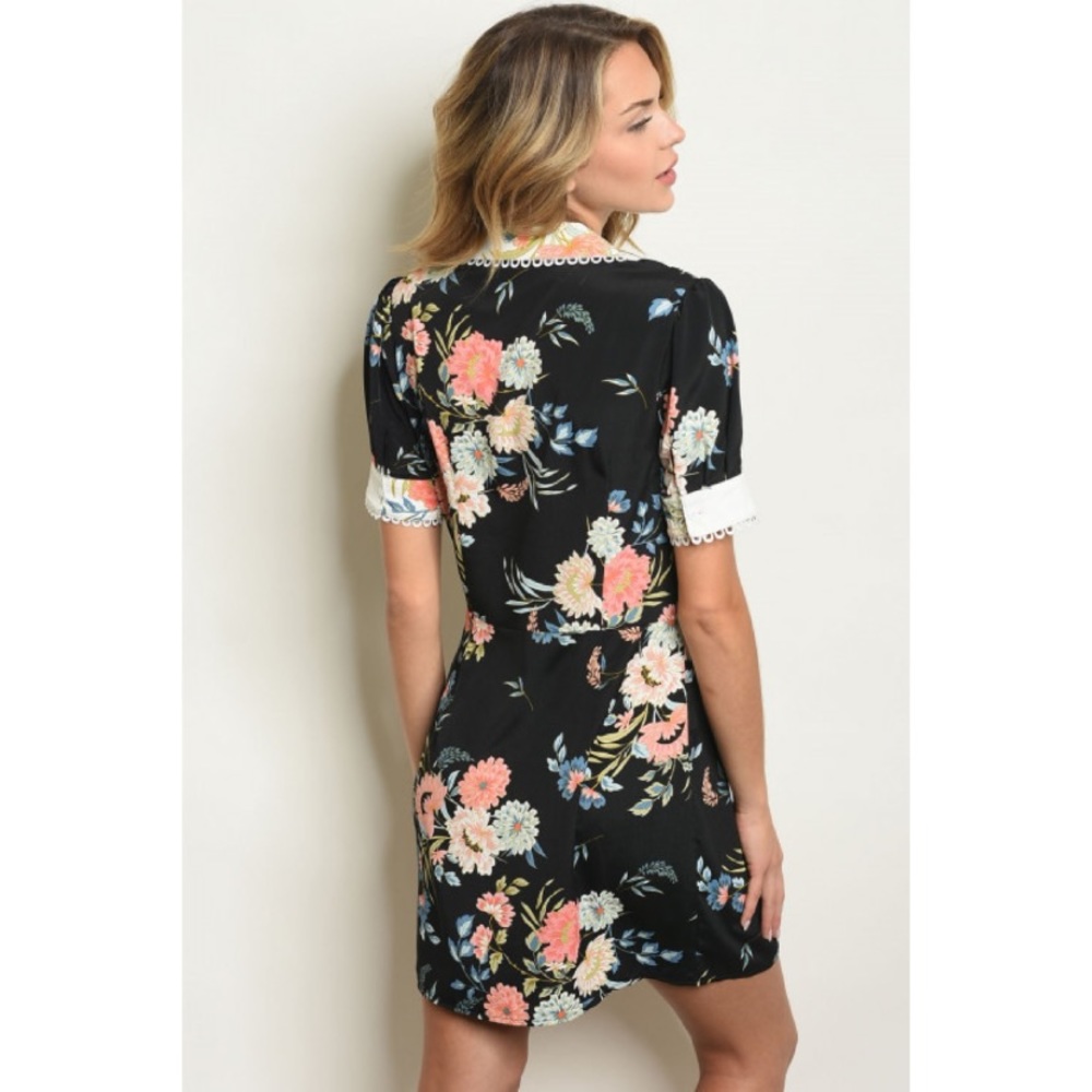 Japanese Inspired Kimono Floral Dress 116 - Picture 5 of 9